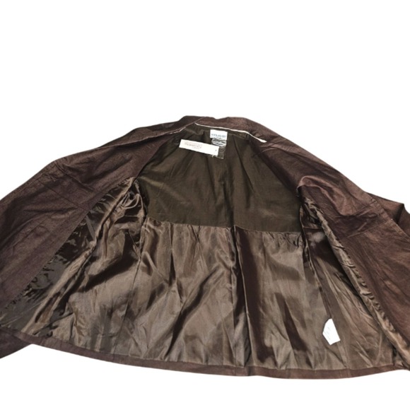 Motherhood Maternity Classic Blazer Linen Brown L New - Picture 9 of 9